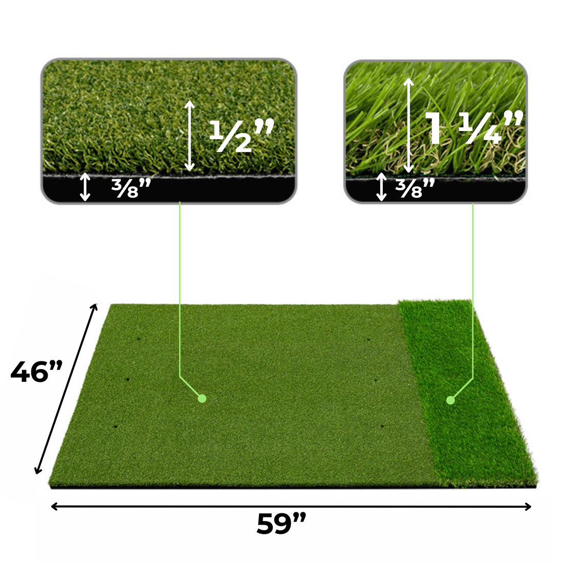 TGP SmartTurf Golf Hitting Mat 4'x5'