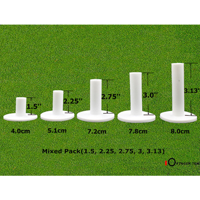 Rubber Golf Tees for Practice & Driving Range Mats | 5pcs Package with Different Sizes - TheGolfersPick
