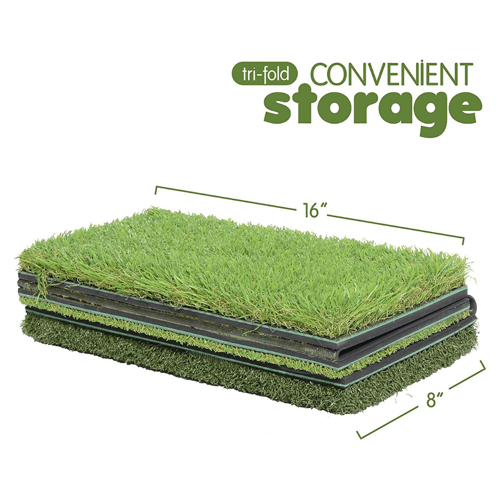 SmartStrike Plus Triple Turf Foldable Golf Mat 25"x16" - TheGolfersPick