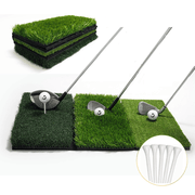 SmartStrike Plus Triple Turf Foldable Golf Mat 25"x16" - TheGolfersPick