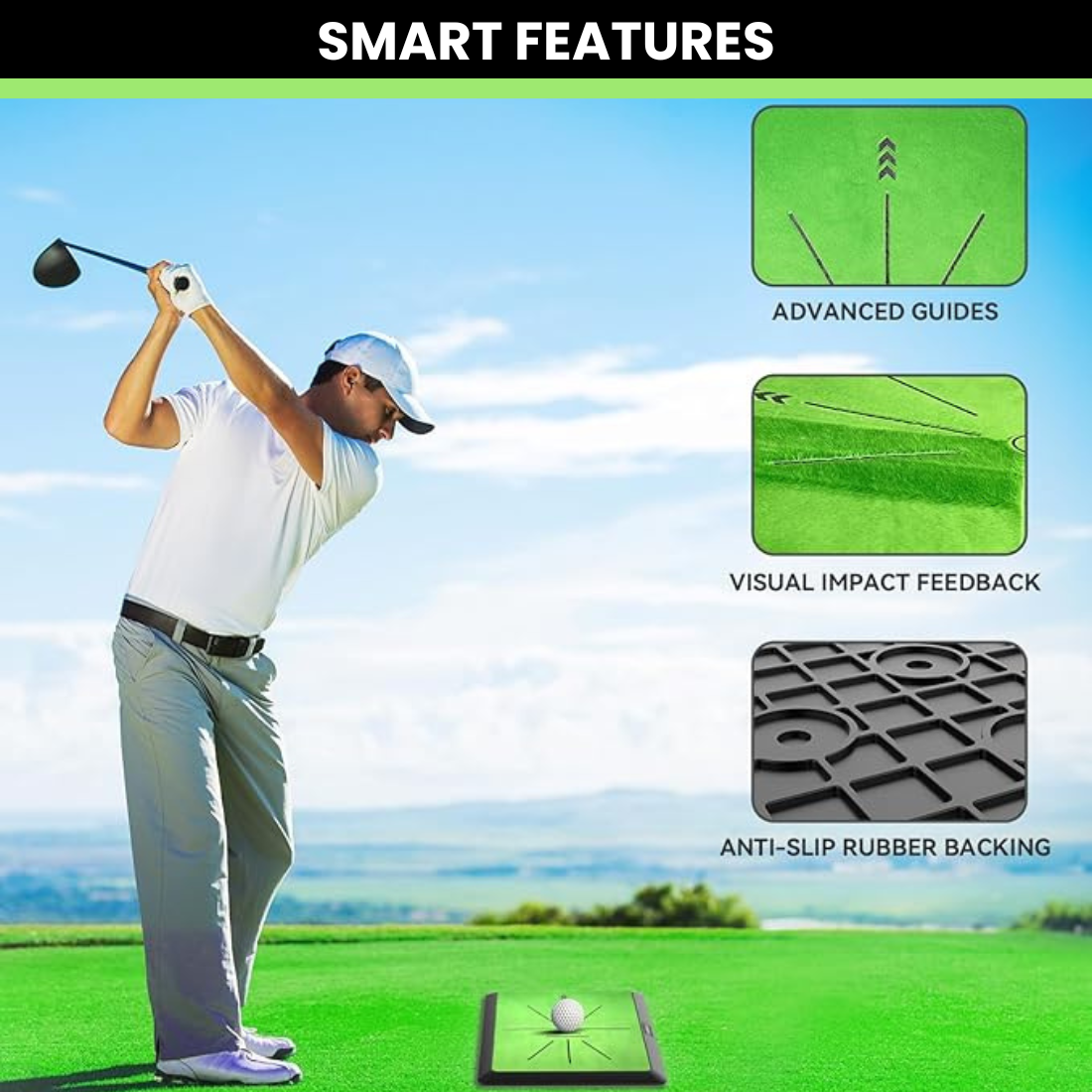 TGP StrikePro Golf Mat For Swing Path Feedback