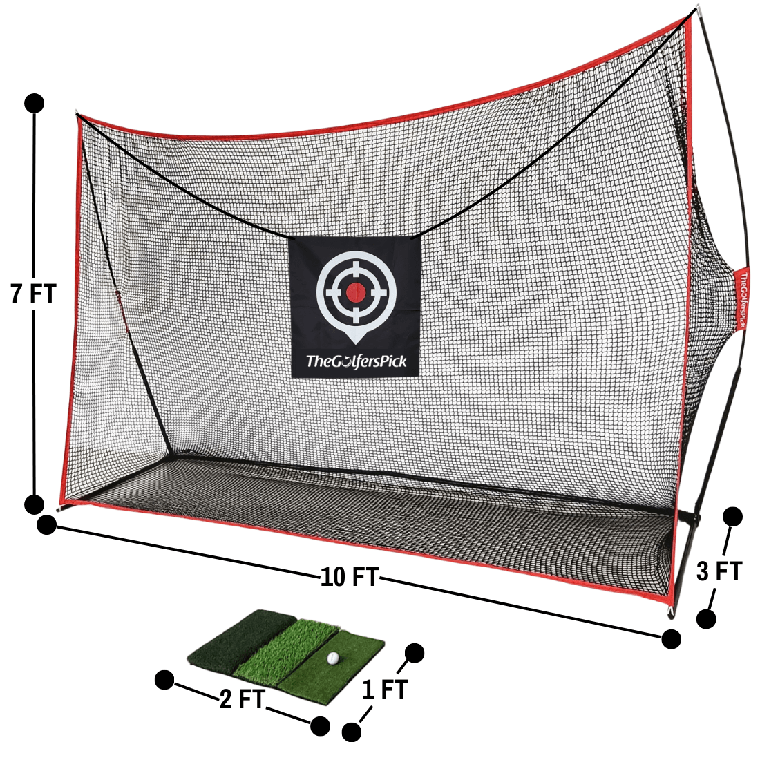 Golf Net Pro 10x7 ft | Golf Hitting Net