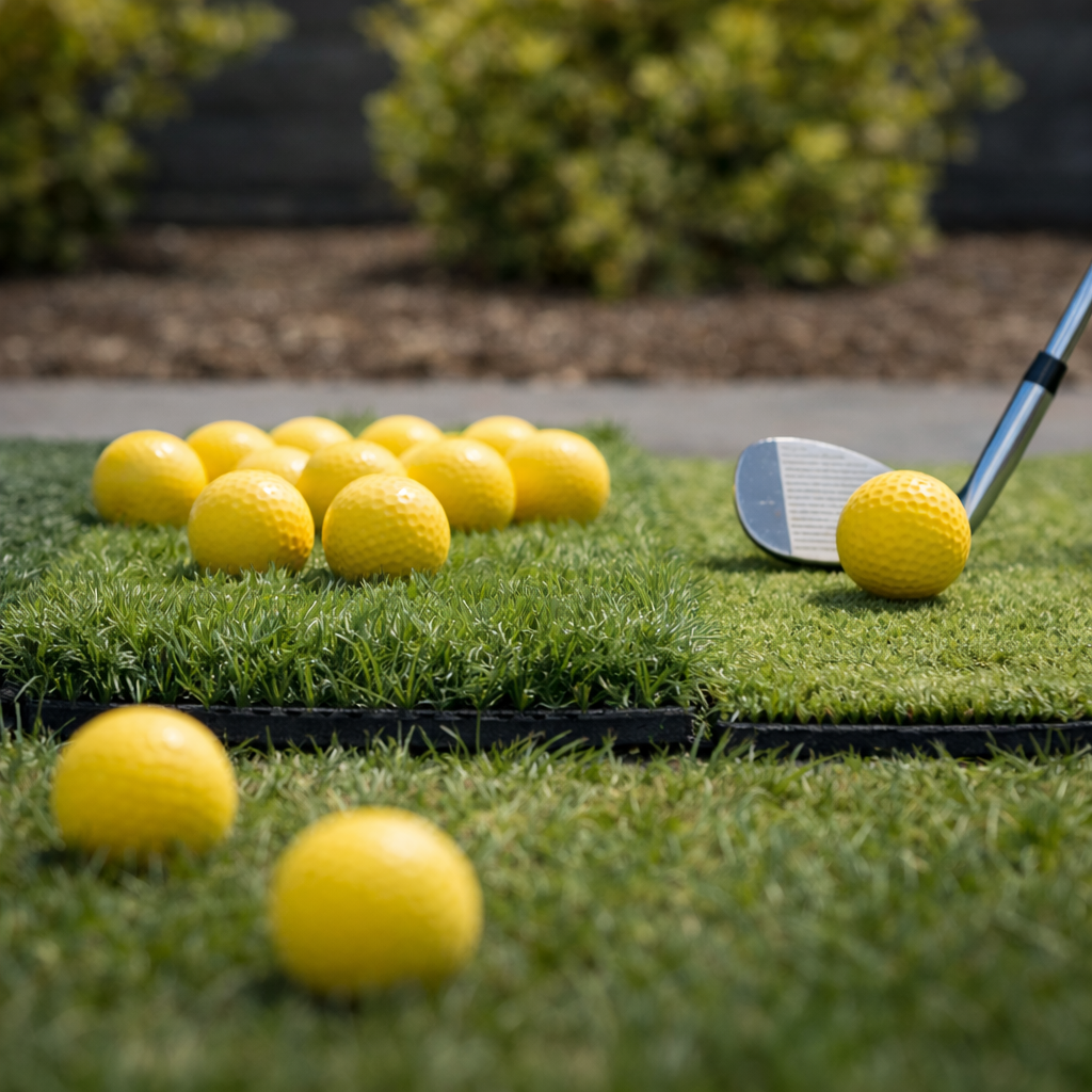 Foam Golf Practice Balls (12 Pack) – Realistic Flight, Reduced Distance, Safe Indoor & Backyard Training