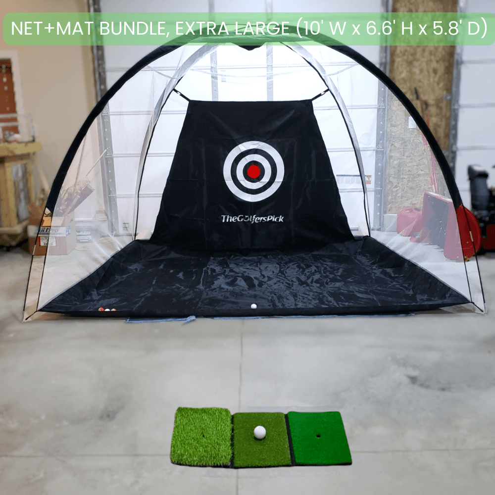 Golf Practice Net And Mat For Indoors And Outdoors