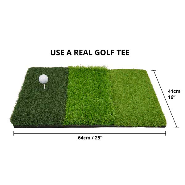 SmartStrike Plus Triple Turf Foldable Golf Mat 25"x16" - TheGolfersPick